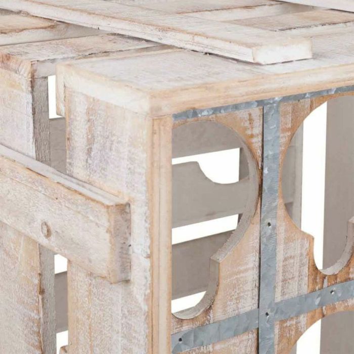 Botellero Alexandra House Living Natural Madera de abeto 43 x 32 x 33 cm 9 botellas Caja 1