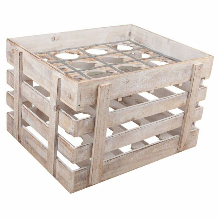 Botellero Alexandra House Living Natural Madera de abeto 55 x 32 x 41 cm 16 botellas Caja 4