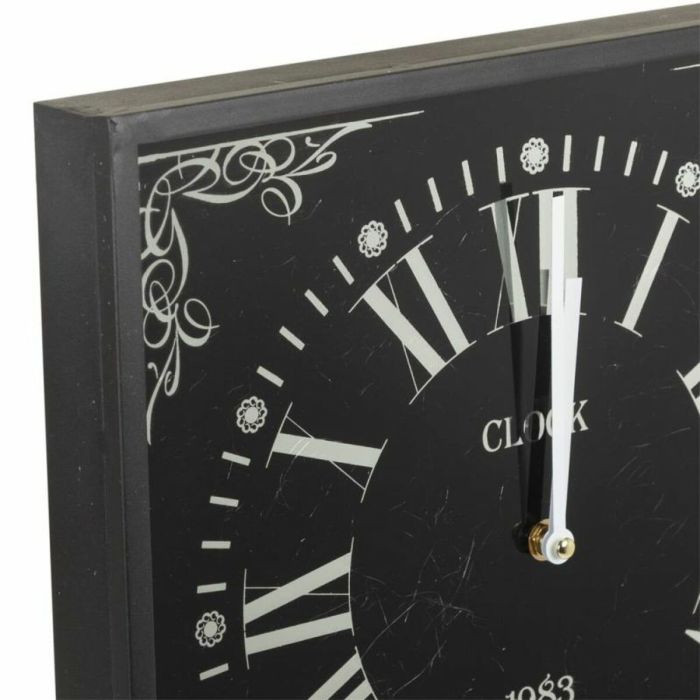 Reloj de Pared Alexandra House Living Negro Vidrio Hierro Madera MDF 76 x 3 x 36 cm 2