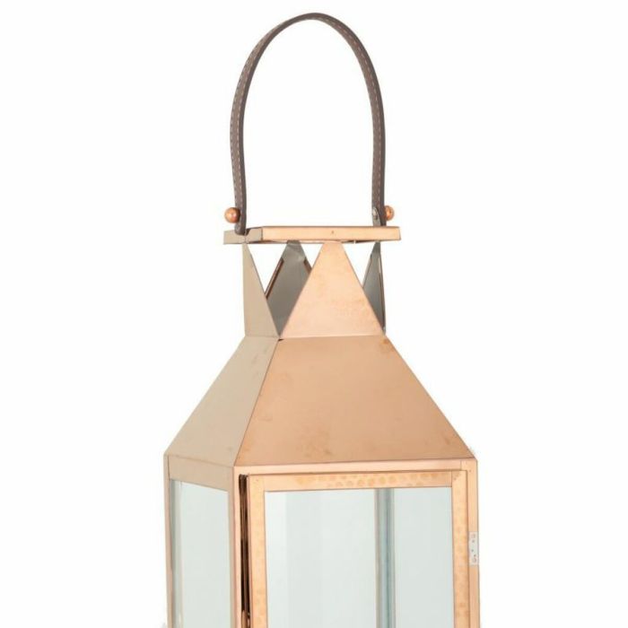 Farol Alexandra House Living Cobre Vidrio Acero Inoxidable 18 x 92 x 19 cm 2