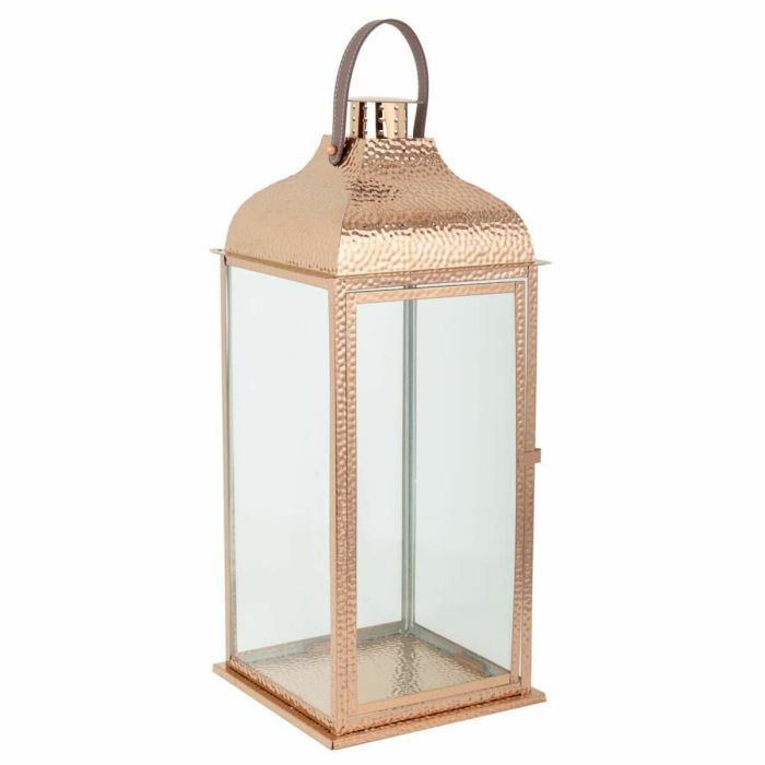 Farol Alexandra House Living Cobre Vidrio Acero Inoxidable 29 x 70 x 29 cm