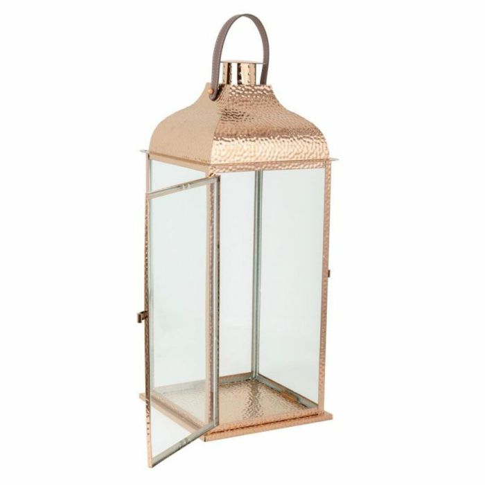 Farol Alexandra House Living Cobre Vidrio Acero Inoxidable 29 x 70 x 29 cm 3