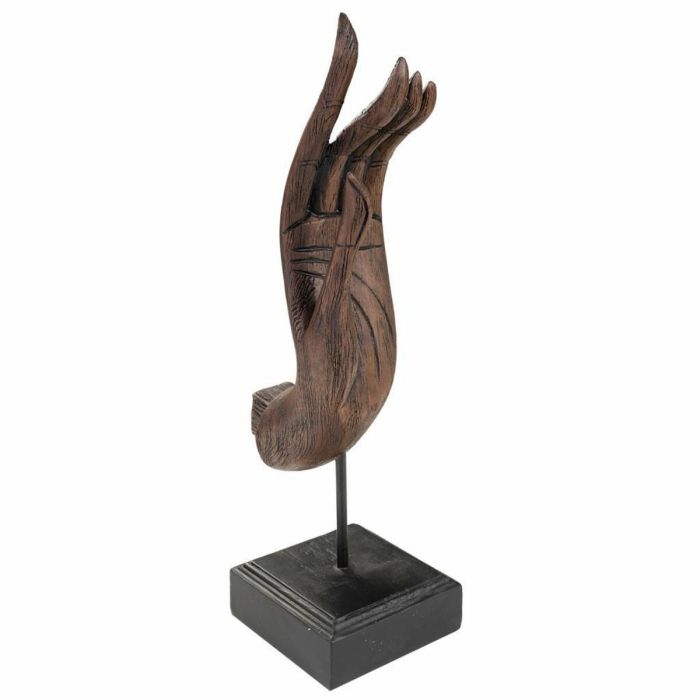 Figura Decorativa Alexandra House Living Marrón Negro Metal Poliresina Mano 12 x 43 x 17 cm