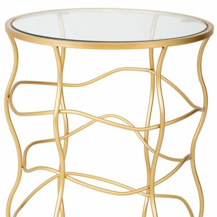 Mesa auxiliar Alexandra House Living Oro Metal 46 x 60 x 46 cm 3