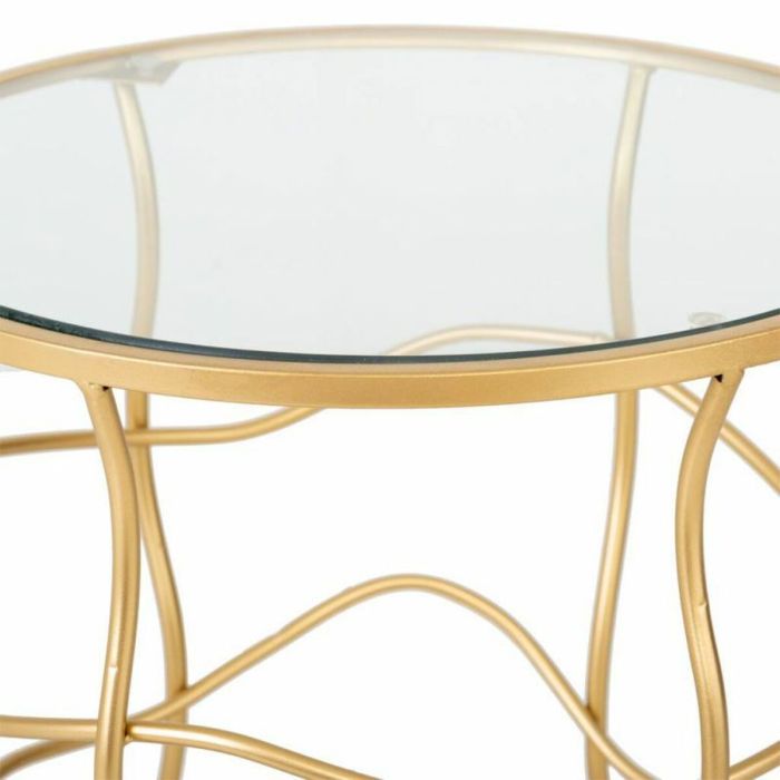 Mesa auxiliar Alexandra House Living Oro Metal 46 x 60 x 46 cm 2