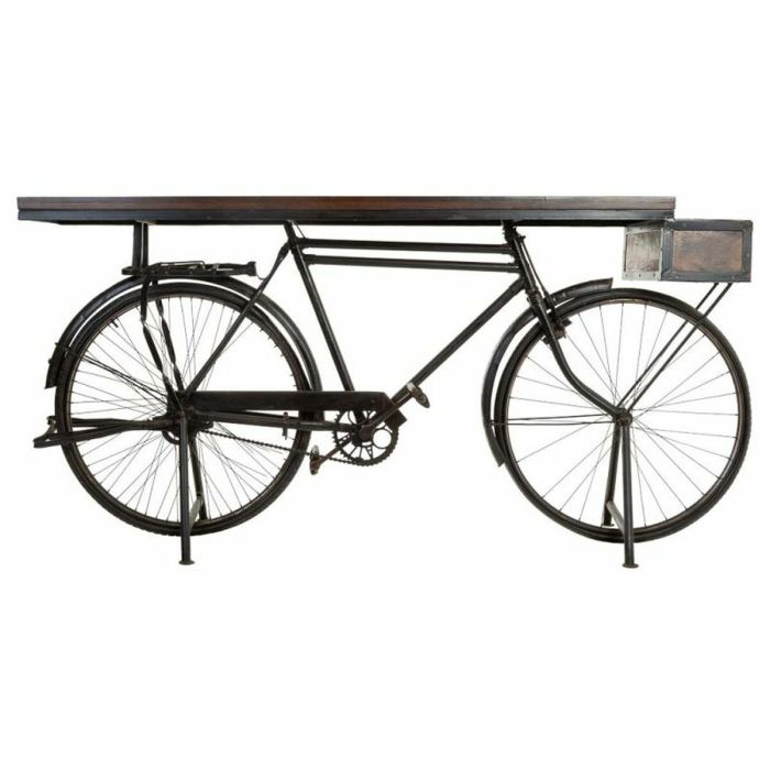 Recibidor Alexandra House Living Bike Marrón Negro Hierro Madera de mango 50 x 90 x 198 cm 5