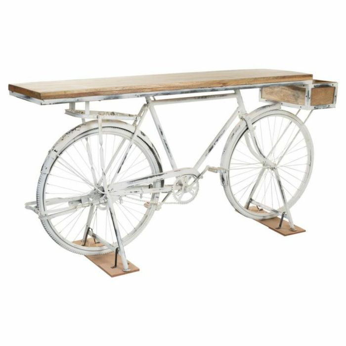 Recibidor Alexandra House Living Bike Blanco Café Hierro Madera de mango 50 x 90 x 198 cm 6