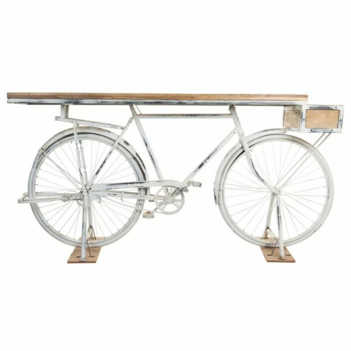 Recibidor Alexandra House Living Bike Blanco Café Hierro Madera de mango 50 x 90 x 198 cm 5