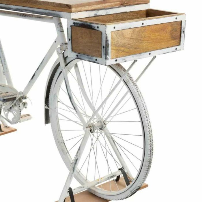 Recibidor Alexandra House Living Bike Blanco Café Hierro Madera de mango 50 x 90 x 198 cm 3