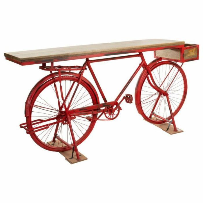 Recibidor Alexandra House Living Bike Marrón Rojo Hierro Madera de mango 50 x 90 x 198 cm 5