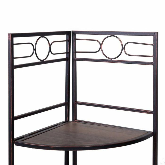 Estantería de Esquina Alexandra House Living Negro Dorado Metal Madera MDF 36 x 126 x 50 cm 2