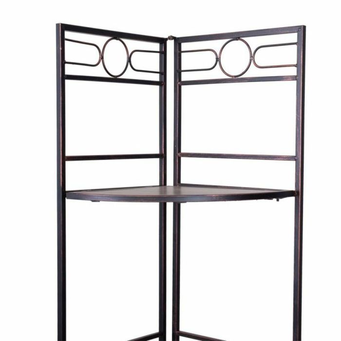 Estantería de Esquina Alexandra House Living Negro Dorado Metal Madera MDF 36 x 165 x 50 cm 3