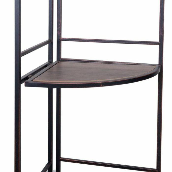 Estantería de Esquina Alexandra House Living Negro Dorado Metal Madera MDF 36 x 165 x 50 cm 2