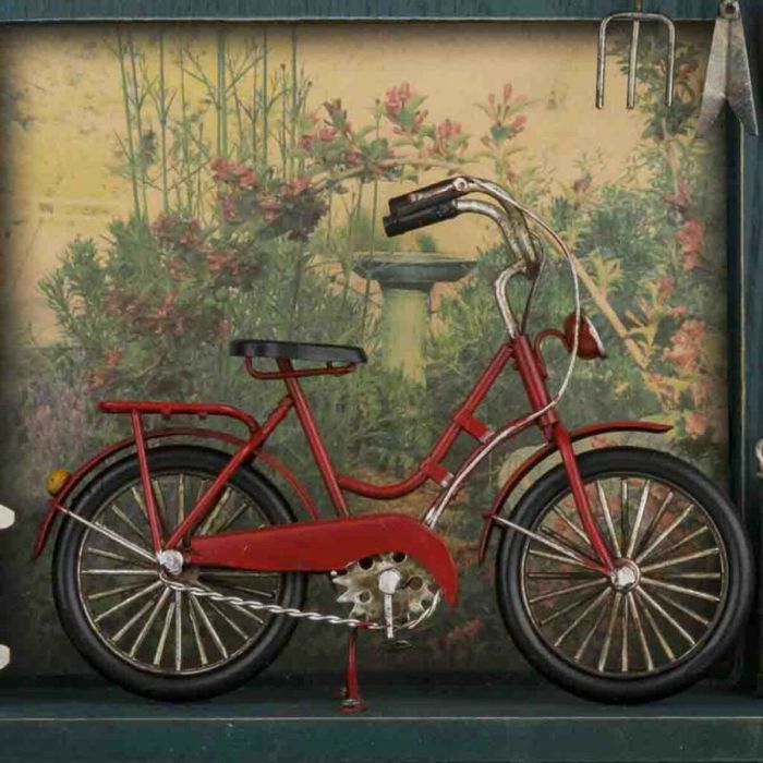 Perchero de Pared Alexandra House Living Metal Madera MDF Bicicleta 11 x 37 x 42 cm Tienda 2