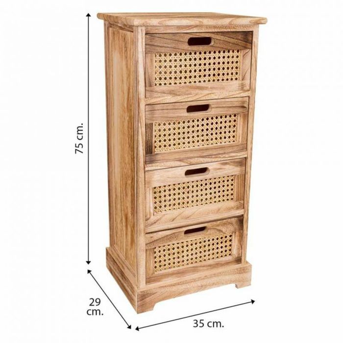 Cajonera Alexandra House Living Caña Madera de Paulonia 29 x 75 x 35 cm 1