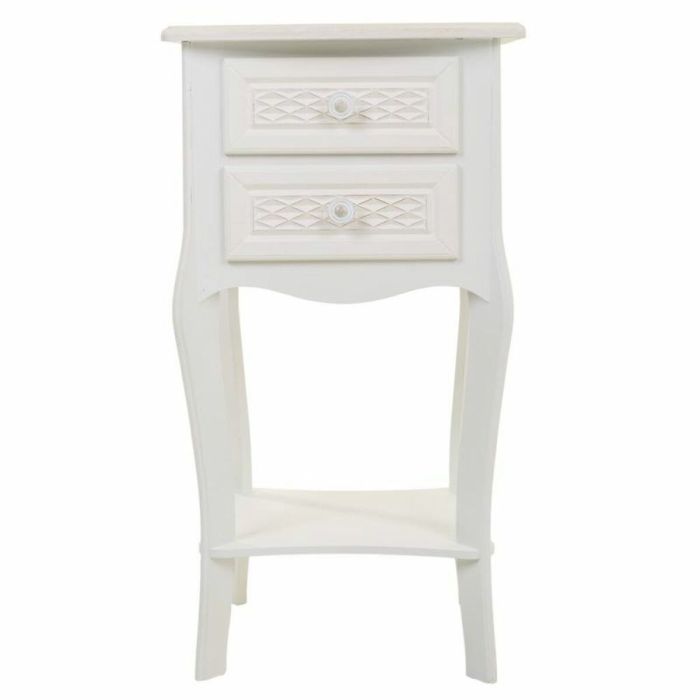 Mesita de Noche Alexandra House Living Blanco Crema 31 x 71 x 38 cm 5