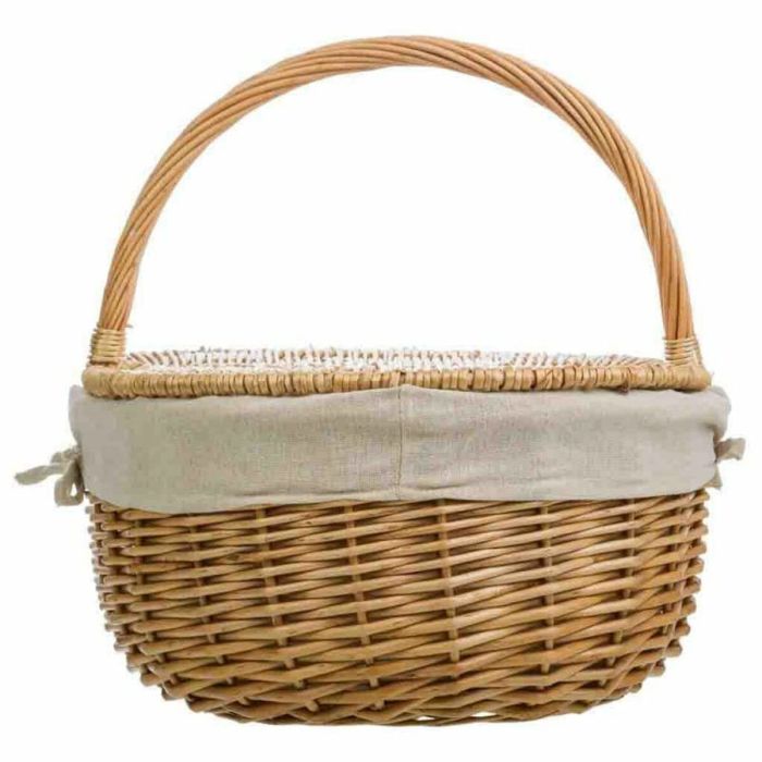 Cesta de Picnic Alexandra House Living Mimbre Madera de sauce 37 x 40 x 48 cm Natural 2