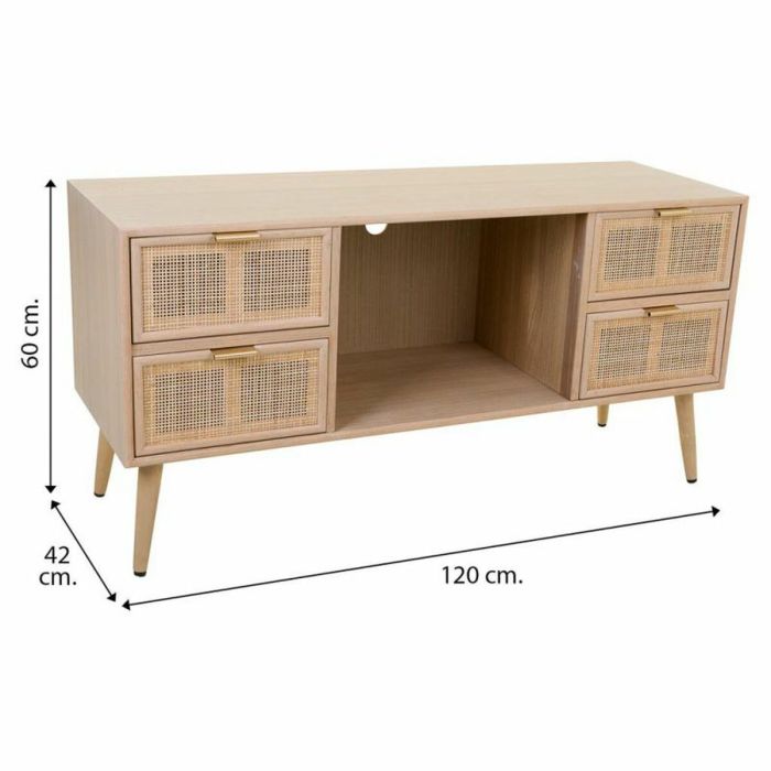 Mueble Auxiliar Alexandra House Living Natural Madera MDF 42 x 60 x 120 cm 2