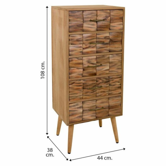 Cajonera Alexandra House Living Natural Madera de Paulonia 108 x 38 x 44 cm 1