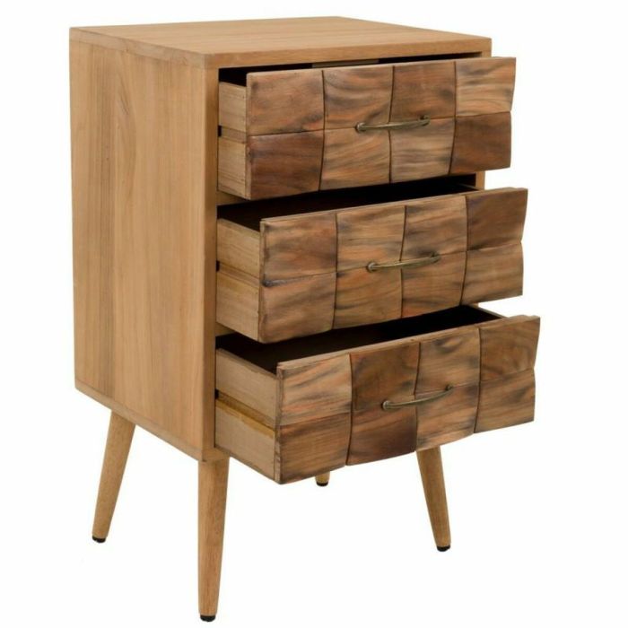 Cajonera Alexandra House Living Natural Madera de Paulonia 75 x 38 x 45 cm 5