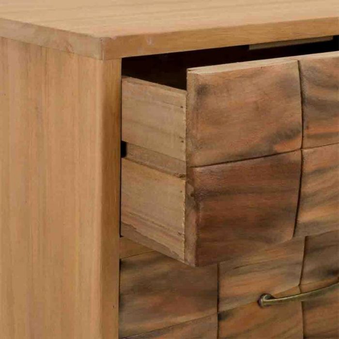 Cajonera Alexandra House Living Natural Madera de Paulonia 75 x 38 x 45 cm 3