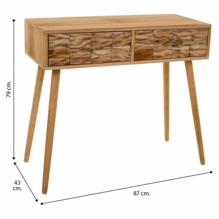 Recibidor con Cajones Alexandra House Living Natural Madera de Paulonia 43 x 79 x 87 cm 1