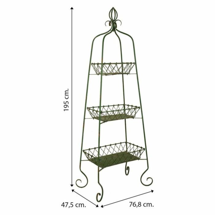 Estantería Alexandra House Living Verde Hierro 47 x 195 x 76 cm 1