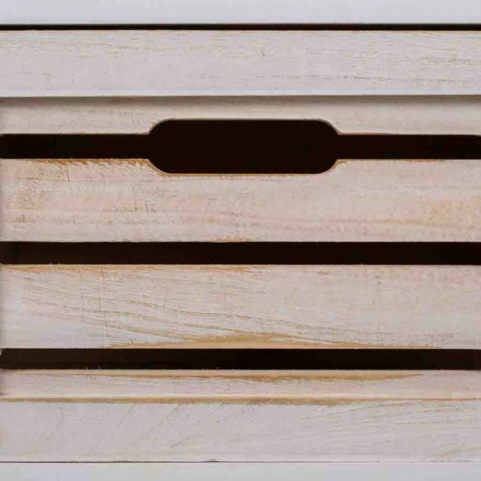 Cajonera Alexandra House Living Blanco Marrón Madera de Paulonia Madera MDF 30 x 68 x 40 cm 2