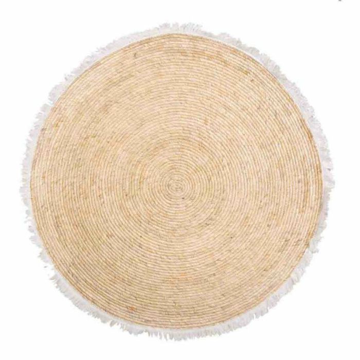 Alfombra Alexandra House Living Blanco Natural 120 x 120 cm Circular 4