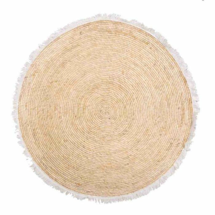 Alfombra Alexandra House Living Blanco Natural 100 x 100 cm Circular 1