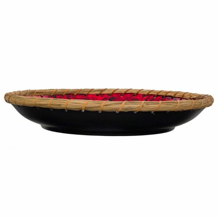 Centro de Mesa Alexandra House Living Negro Rojo Plateado Cerámica 32 x 6 x 32 cm 2