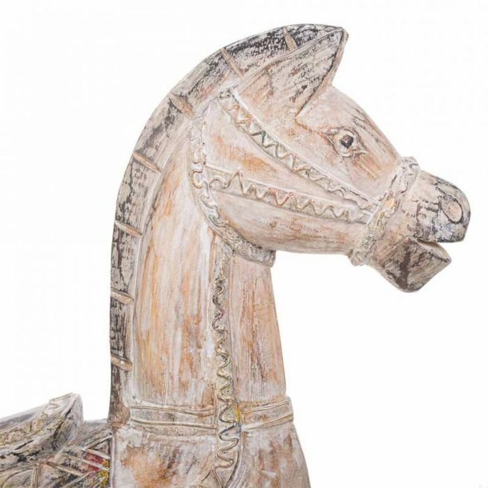 Figura Decorativa Alexandra House Living Madera Algas marinas Caballo 58 x 17 x 44 cm 2