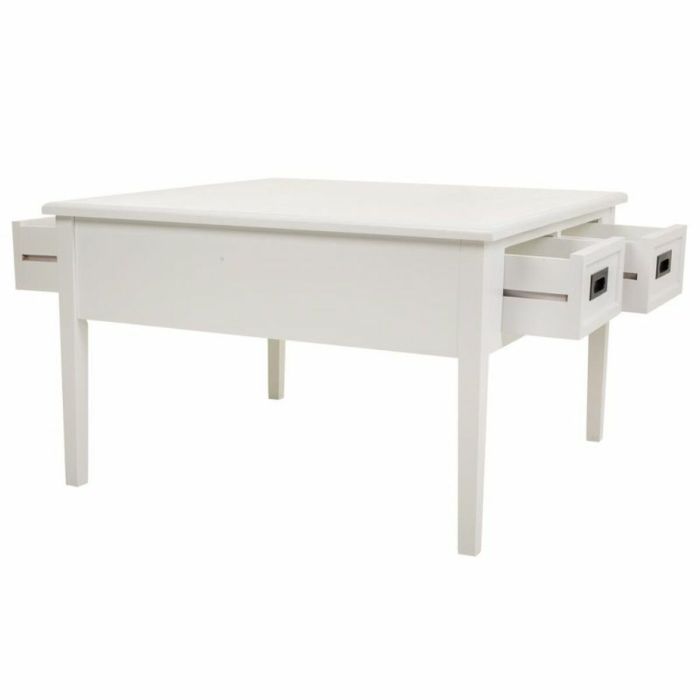 Mesa de Centro Alexandra House Living Blanco Pino Madera MDF 80 x 50 x 80 cm 5