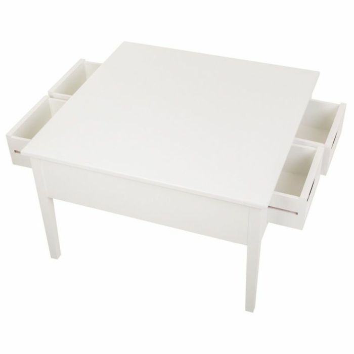 Mesa de Centro Alexandra House Living Blanco Pino Madera MDF 80 x 50 x 80 cm 2