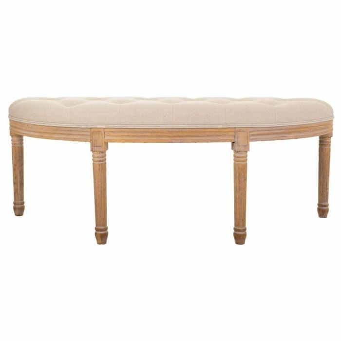 Banqueta Alexandra House Living Crema Madera de caucho 45 x 48 x 125 cm 5