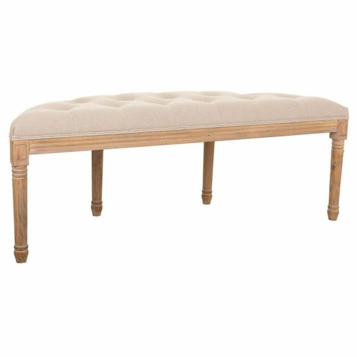 Banqueta Alexandra House Living Crema Madera de caucho 45 x 48 x 125 cm 3