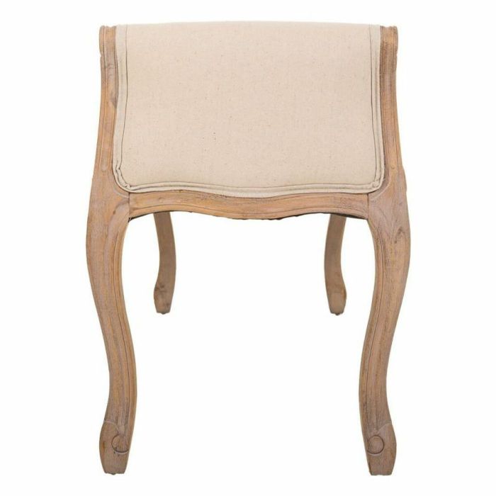 Banqueta Alexandra House Living Crema Madera de caucho 48 x 60 x 113 cm 4