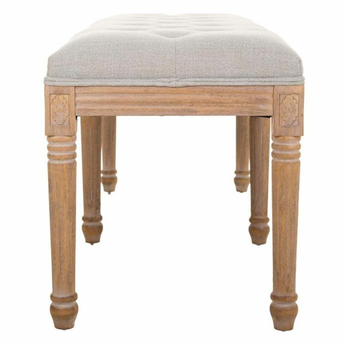 Banqueta Alexandra House Living Crema Madera de caucho 41 x 48 x 122 cm 4