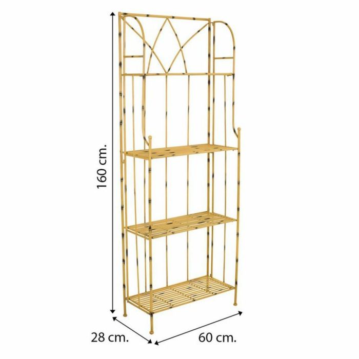 Estantería Alexandra House Living Amarillo Forja 28 x 160 x 60 cm 6