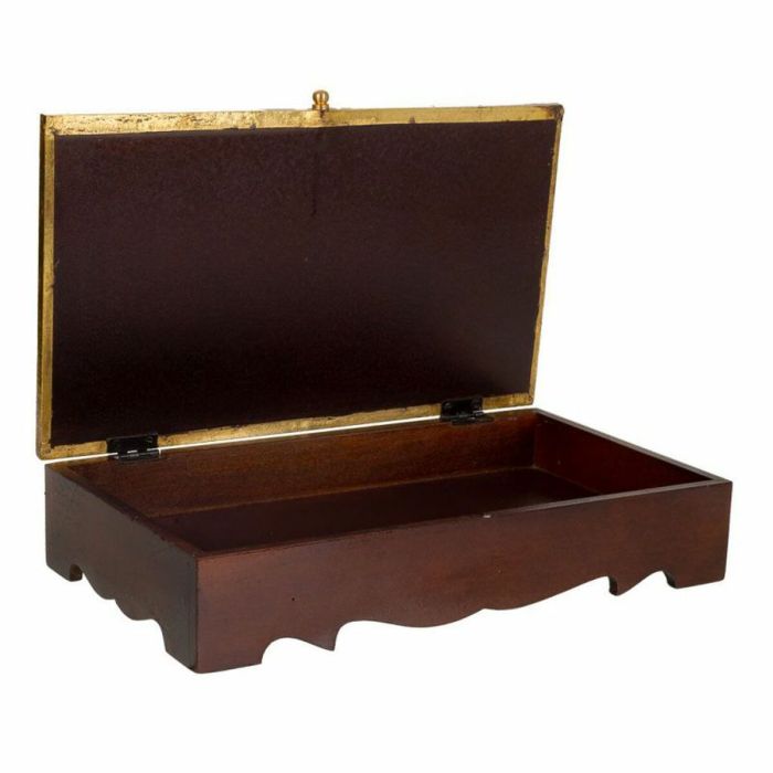 Caja-Joyero Alexandra House Living Marrón oscuro Latón Madera de mango Madera MDF 20 x 7 x 33 cm 3