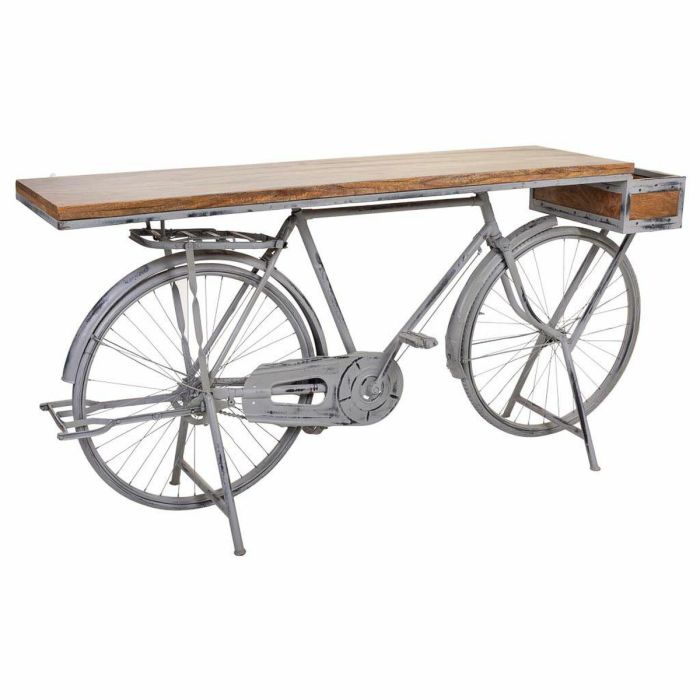 Recibidor Alexandra House Living Bike Plateado Madera Hierro 50 x 94 x 198 cm