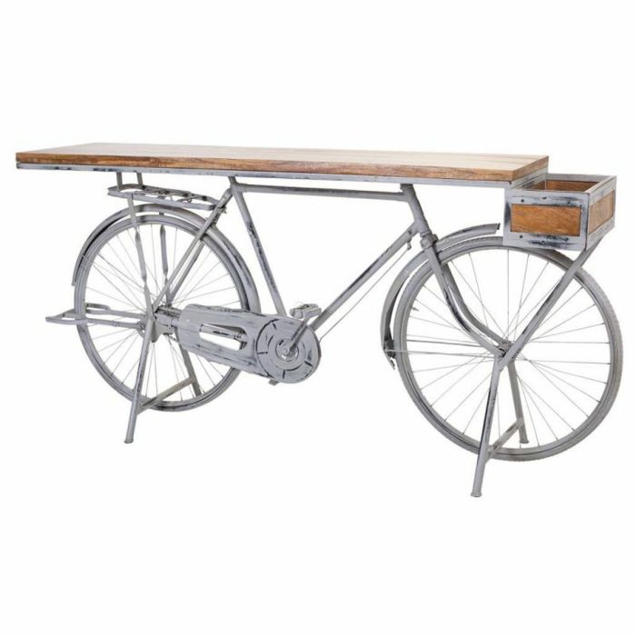 Recibidor Alexandra House Living Bike Plateado Madera Hierro 50 x 94 x 198 cm 6