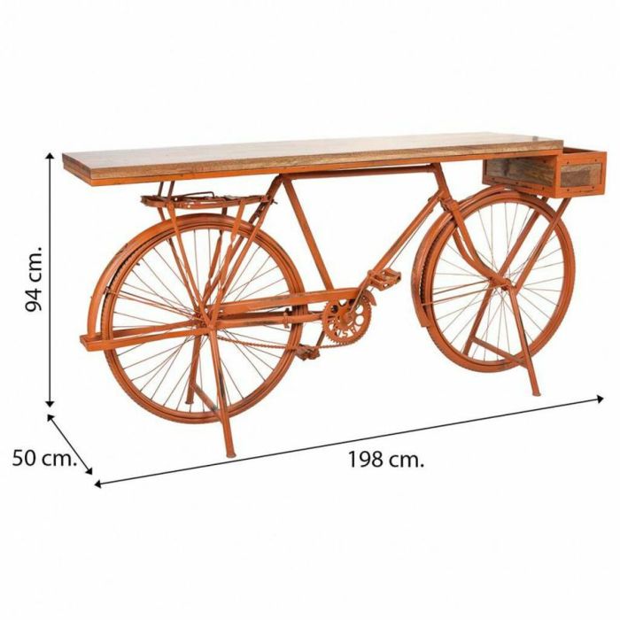 Recibidor Alexandra House Living Bike Cobre Madera Hierro 50 x 94 x 198 cm 1