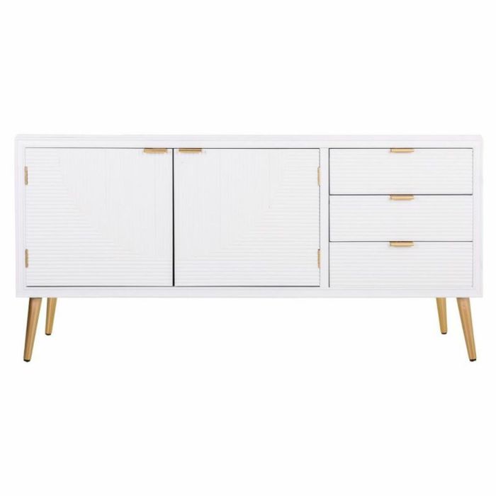 Aparador Alexandra House Living Blanco Dorado Madera MDF 42 x 71 x 145 cm 7