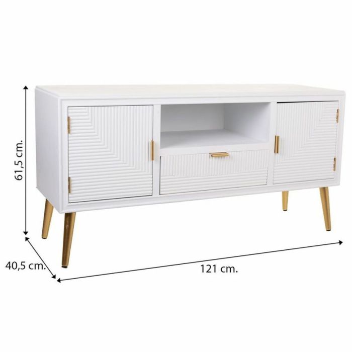 Aparador Alexandra House Living Blanco Dorado 40 x 61 x 121 cm 1