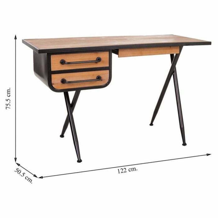 Escritorio Alexandra House Living Marrón Madera Hierro 50 x 75 x 122 cm 5