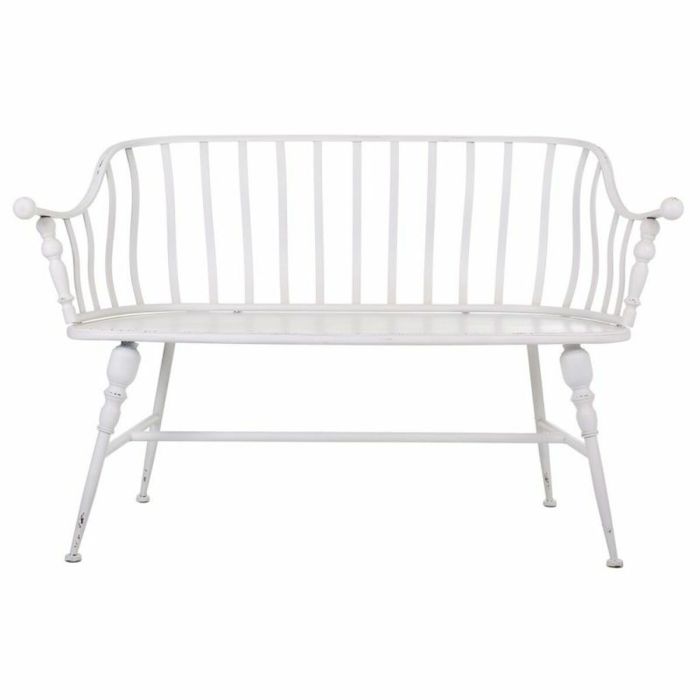 Banco Alexandra House Living Blanco Hierro 53 x 86 x 128 cm 7