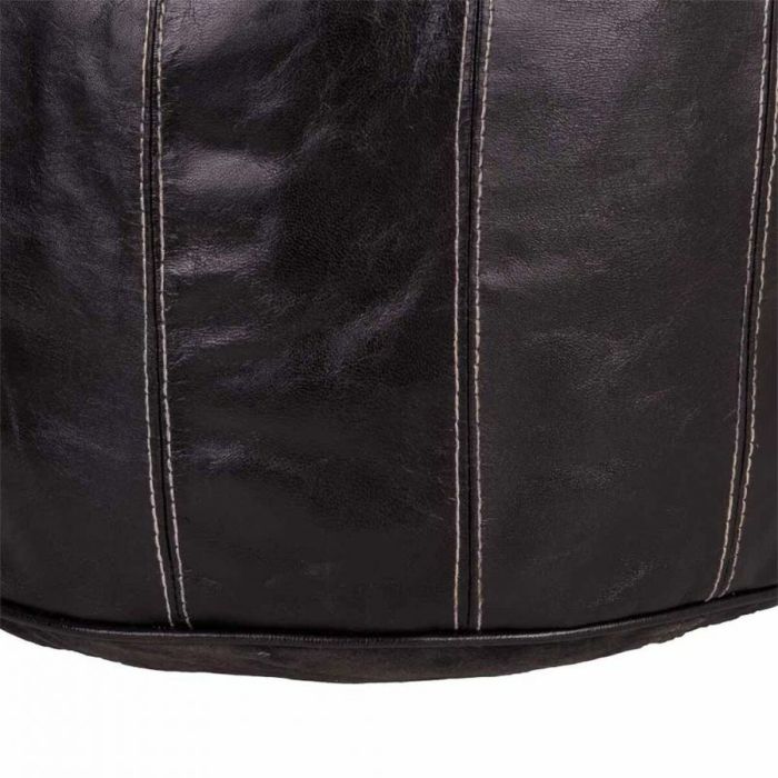 Puff Alexandra House Living Negro Cuero 48 x 35 x 48 cm 4