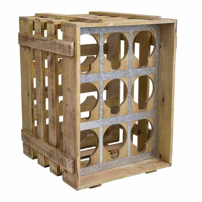 Botellero Alexandra House Living Natural Madera de abeto 32 x 43 x 33 cm 9 botellas Caja