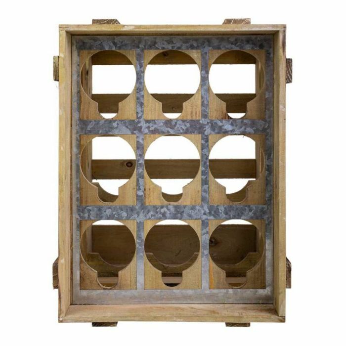 Botellero Alexandra House Living Natural Madera de abeto 32 x 43 x 33 cm 9 botellas Caja 6